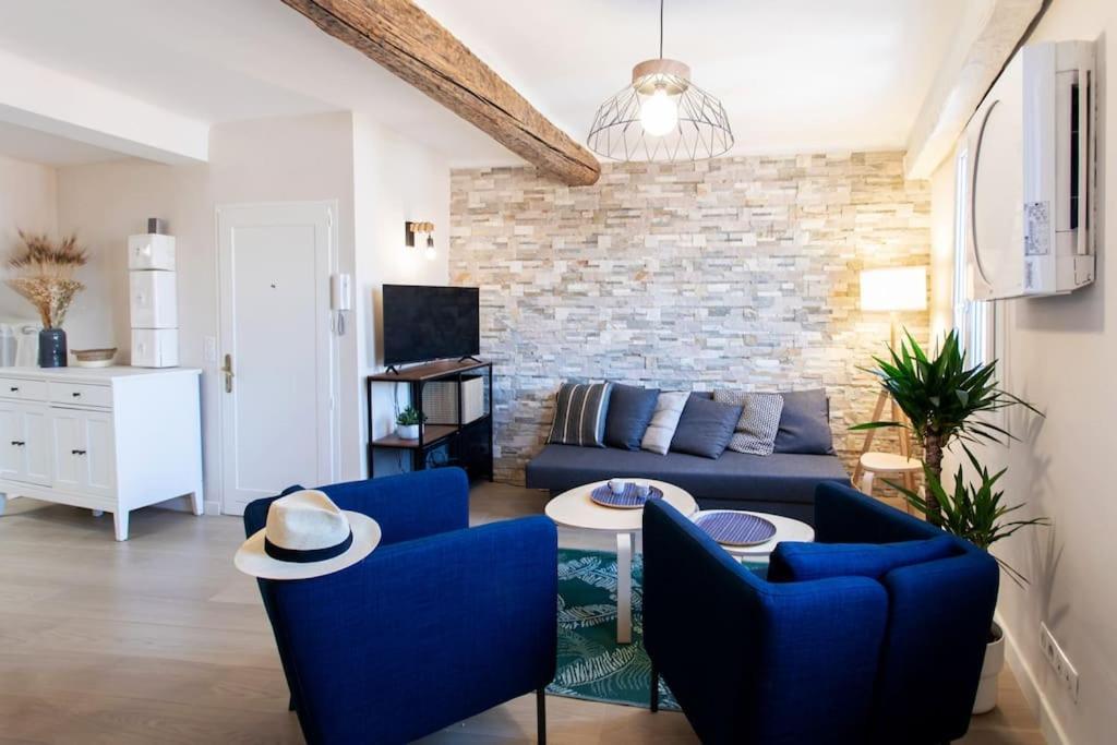 L16 Suite Malonat Vieux Nice 1 Min Mer/ 2 Chbres & Ac Luaran gambar